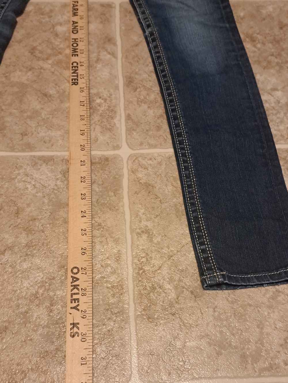 Size 25 Rock Revival Women's Dark Wash Skinny Jeans - Blue - Picture 7 of 12
